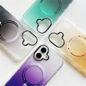 เคสโทรศัพท์แบบแม่เหล็กไร้สายสำหรับ iPhone 14 Pro Max  แบบโปร่งแสงไล่เฉดสี  วัสดุ PC อะคริลิก ป้องกันการกระแทก  ลดราคาพิเศษ - Product Image 3