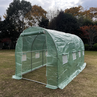 Serre de jardin, couverture en maille PE anti-gel, protection hivernale des plantes, serre avec porte à fermeture éclair