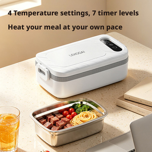 Boîte à lunch chauffante électrique USB en acier inoxydable 304, chauffe rapidement, maintient au chaud, sans eau, rechargeable, pour les sorties. - Product Image 2