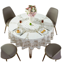 Nappe Moderne Personnalisable Imprimée en Usine 72x72, Imperméable, Anti-Taches, Non Lavable, Motif Végétal Gaufré Doré pour Usage Domestique