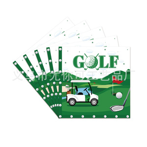 Golf Themed Paper Plates Disposable Party Tableware For Birthday Celebration Cartoon Design 7 Inch Size - Product Image 3