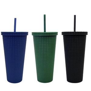 <span class=keywords><strong>New</strong></span> arrivals tùy chỉnh thiết kế 650 ml đầy màu sắc uống cốc đôi tường nhựa Matte <span class=keywords><strong>Mug</strong></span> với nắp và rơm - Product Image 2