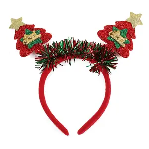 Headband antlers Christmas tree star headbuckle Festive hair accessories Christmas headband Christmas decoration