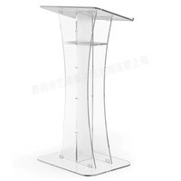 Chaire d'église en acrylique transparente avec croix chrétienne, écologique, facile à assembler, pupitre debout pour expositions
