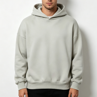 Sweat-shirt surdimensionné à capuche pour homme, style streetwear vintage, design personnalisé avec logo sur le devant, tissu en coton 100% éponge, respectueux de l'environnement
