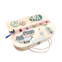 Nouvelle activité Montessori jouets sensoriels en bois préscolaire début éducatif tout-petits Montessori boîte occupée pour les premiers cadeaux d'anniversaire