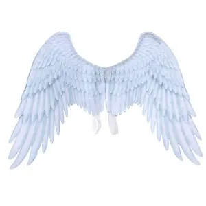 Alas de plumas de Ángel Halloween Navidad niños fiesta carnaval vestido Cosplay fiesta realista blanco negro pluma alas de Ángel