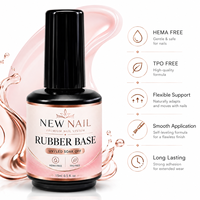 Vernis Gel Base Coat Caoutchouc Soak Off en Gros pour Renforcement des Ongles Naturels Manucure UV LED