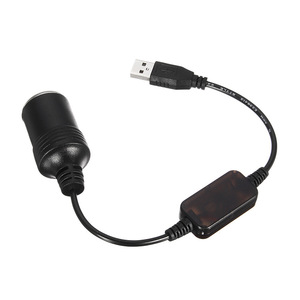 ขั้วต่อ USB เป็นช่องจุดบุหรี่แบบตัวเมีย 12V สำหรับกล้องติดรถยนต์ อะแดปเตอร์จ่ายไฟ สีดำ 36 ซม. แบบยูนิเวอร์แซล - Product Image 5