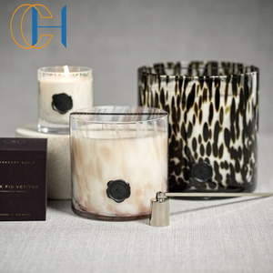 C & H logotipo personalizado vela perfumada de vidrio de lujo <span class=keywords><strong>3</strong></span> Mechas varios festivales tarro de cera de soja Etiqueta Privada vela de molde de silicona perfumada - Product Image 6