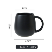 Tasse en grès de 16 oz à grande capacité, de luxe, compatible micro-ondes, avec logo personnalisé, pour café, usage domestique, bureau et cadeau, vente en gros