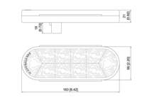 Feux arrière LED ovales de 6 pouces à montage par œillet, feux arrière STOP/FEU ARRIÈRE/CLIGNOTANT pour remorque et camion, conformes aux normes SAE/DOT/FMVSS108