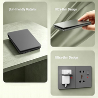 Interruptor de Pared con Enchufe LED, Enchufe Británico, Interruptor de Enchufe para Computadora