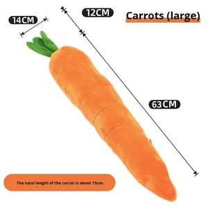 Mainan anjing wortel mewah tahan air ukuran besar ramah lingkungan untuk anjing besar & anak anjing kecil membuat suara mengurangi kebosanan - Product Image 2