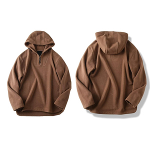 Sweat à capuche zippé oversize pour homme, en molleton de coton et polyester, pour l'hiver, vêtements décontractés, sportswear, streetwear, OEM, vente en gros - Product Image 5