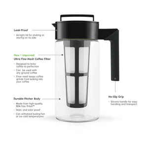 1200 900แบบพกพาขนาด2000มล. ชงกาแฟเย็นแบบหยดพร้อมเครื่องชงกาแฟ <span class=keywords><strong>Takeya</strong></span> แบบชงเย็น - Product Image 5