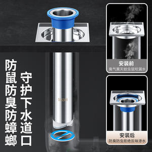 ท่อระบายน้ำสแตนเลส SUS304 แบบขยายได้ 3.5 นิ้ว ทรงกระบอก ป้องกันการกัดกร่อน แบบข้อต่ออัดแน่น พร้อมแกนแบบพลิกขึ้นได้ - Product Image 3