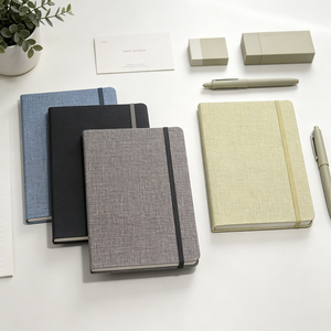 Cuaderno de Cuero PU Personalizado al por Mayor, Tapa Dura A5, Cosido con Hilo, Páginas Rayadas, Regalo Corporativo, Diario con Banda Elástica y Cinta - Product Image 1
