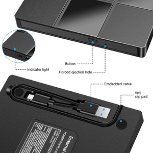 Grabadora de <span class=keywords><strong>DVD</strong></span> externa, concentrador USB, lector de tarjetas SD/TF, interfaz USB 3,0 + tipo C, <span class=keywords><strong>DVD</strong></span>+R/RW, CD-R/<span class=keywords><strong>W</strong></span>, compatible con Plug & Play para MacBook Pro/Air - Product Image 4