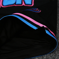 Shorts de sport brodés en gros, design personnalisé pour hommes, shorts de basket rétro