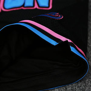 도매 자수 번호 스포츠 반바지, 남성용 맞춤 디자인 레트로 농구 반바지 - Product Image 6