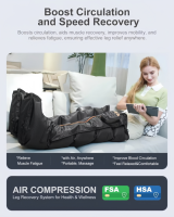 Dernier modèle de bottes de récupération sportives chauffantes à compression d'air numérique rechargeables pour les jambes et les pieds, alimentées par batterie, pour athlètes