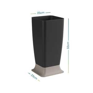 Soporte de plástico para paraguas con bandeja para goteo, 25x25x55 cm, elegante, resistente, ahorra espacio, para la entrada del hogar - Product Image 2