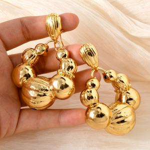 Zeadear Nuevos Aretes de Aro Clásicos de Moda Chapados en Oro de 14k para Mujer - Product Image 2