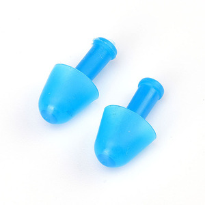 Bouchons d'oreilles en silicone imperméables monocouche, vente en gros d'usine, certification ANSI, réduction du bruit de 33 dB, réutilisables pour la natation - Product Image 1