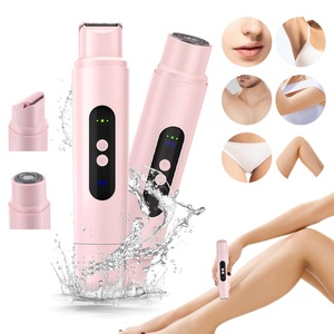 เครื่องโกนขนไฟฟ้าไร้สายกันน้ำ IPX7 สำหรับผู้หญิง เครื่องกำจัดขนบนใบหน้าแบบไม่เจ็บปวด เครื่องกำจัดขนตามร่างกาย บริเวณมือ ขา และบิกินี่ - Product Image 1