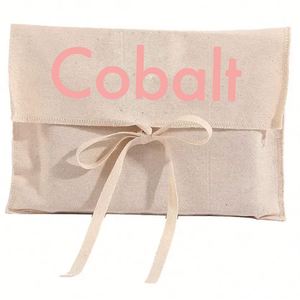 Pochette anti-poussière réutilisable de luxe en coton et lin blanc avec logo personnalisé, sac d'emballage portable pour vêtements, foulards et cadeaux - Product Image 1