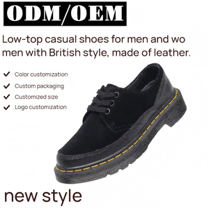 <span class=keywords><strong>Zapatos</strong></span> Formales de <span class=keywords><strong>Mujer</strong></span> con Suela Gruesa, Estilo Británico, de Piel de Ciervo, Cómodos y Transpirables, para Primavera-Otoño, Venta al Por Mayor de Fábrica, Baratos - Product Image 1