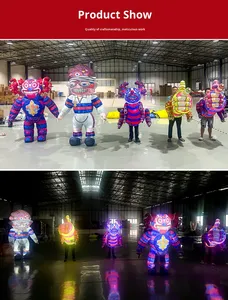Figura Inflable Personalizada de Dibujos Animados con Certificación CE, Impresión Digital UV, Colores Rojo/<span class=keywords><strong>Azul</strong></span>/Morado, para Decoración Publicitaria en Eventos de Centros Comerciales - Product Image 6