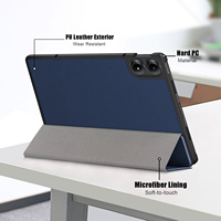 Pour Xiaomi Redmi Pad Pro 2024 Tri-Folding Flip Stand étui en cuir PU 12.1 pouces tablette coque de protection avec couverture de sommeil automatique