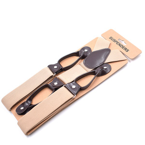 <span class=keywords><strong>Tirantes</strong></span> elásticos ajustables con botones anchos en Y para hombre, ideales para jeans y trajes de negocios, venta al por mayor - Product Image 2