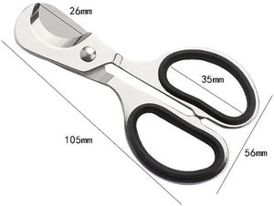 Premium Cigar Accessories Stainless Steel Cigar <b>Cutter</b> Sharp & Durable Cigar Scissors with Rubber <b>Ring</b> Handle - Product Image 2