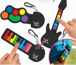 Mini <span class=keywords><strong>Piano</strong></span> de Silicona, Instrumento Musical Educativo, Llavero Realmente Reproducible, Juguete Sensorial de Encendido/Apagado, <span class=keywords><strong>Piano</strong></span> de <span class=keywords><strong>Jazz</strong></span> Promocional - Product Image 1