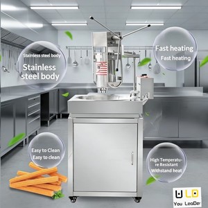 Nouvelle machine à churros en acier inoxydable avec moules interchangeables, extrudeuse de comptoir haute productivité et appareil de friture profonde - Product Image 2