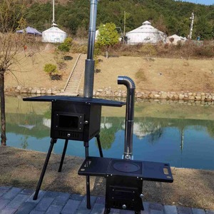 Camping <b>Stove</b> Outdoor Wood Burning Portable Gasification <b>Stove</b> With Chimney For Outdoor Use - Product Image 1