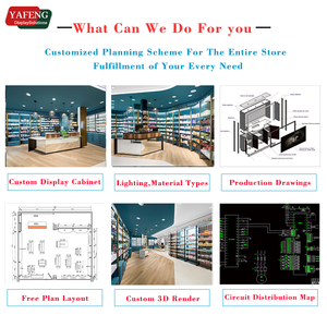 Vetrina Espositiva per Negozi di Integratori Alimentari negli Stati Uniti |   Bancone da Farmacia Realizzato Combinando Impiallacciatura in Legno e Telaio in Metallo - Product Image 4