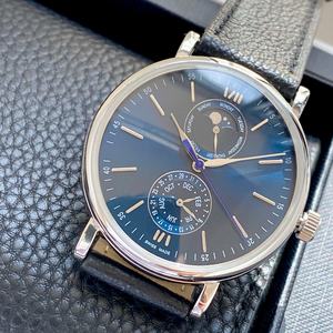 Relojes de Pulsera Mecánicos de Fase Lunar con Esfera Azul de Alta Calidad y Tendencia de Moda, Gran Venta - Product Image 4