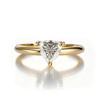 Ensemble de bijoux en argent sterling 925 plaqué rhodium, bague, collier, boucles d'oreilles pour femmes, mariage, moissanite taille trionne ronde couleur D VVS1