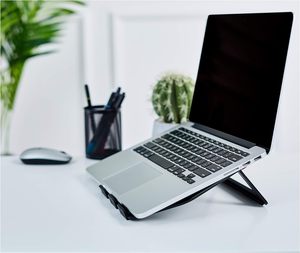 符合人体工程学的可调笔记本电脑支架便携式铝制笔记本电脑支架笔记本支架 - Product Image 4