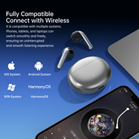 Nouveaux écouteurs TWS métalliques semi intra-auriculaires BT 6.0 avec micro HD pour appels, ajustement ergonomique, autonomie de 4-5h, étui de chargement pour le gaming, la course et la gym