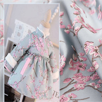 Mode populaire brillant broder fleur prune brocart tissu Jacquard pour robe formelle pantalon Tang costume
