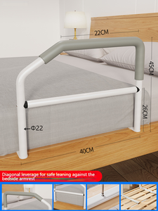 Barandilla Plegable de Acero Inoxidable con Textura de Madera para Cama de Hospital, Asistencia para Levantarse, Venta al por Mayor - Product Image 4