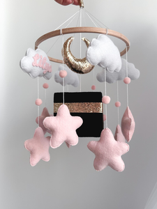 Accessori per Lettino Neonato Rosa, Decorazione Islamica per <span class=keywords><strong>Cameretta</strong></span> con Kaaba, Cubo del Corano Musicale, Mobile per Culla - Product Image 2