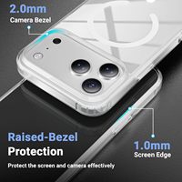 Coque de téléphone portable transparente en TPU PC antichoc magnétique en acrylique transparent pour iPhone 18 17 16 15 14 13 Pro Max