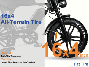 Moto électrique V8 à succès avec cadre en aluminium large et batterie au lithium intégrée dans le tube diagonal, conception de moto à pneus larges 48V - Product Image 3