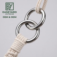 Hamac suspendu Max 330 LB avec kit de fixation durable, design moderne, en coton et acier, capacité 1 personne, pour usage intérieur/extérieur